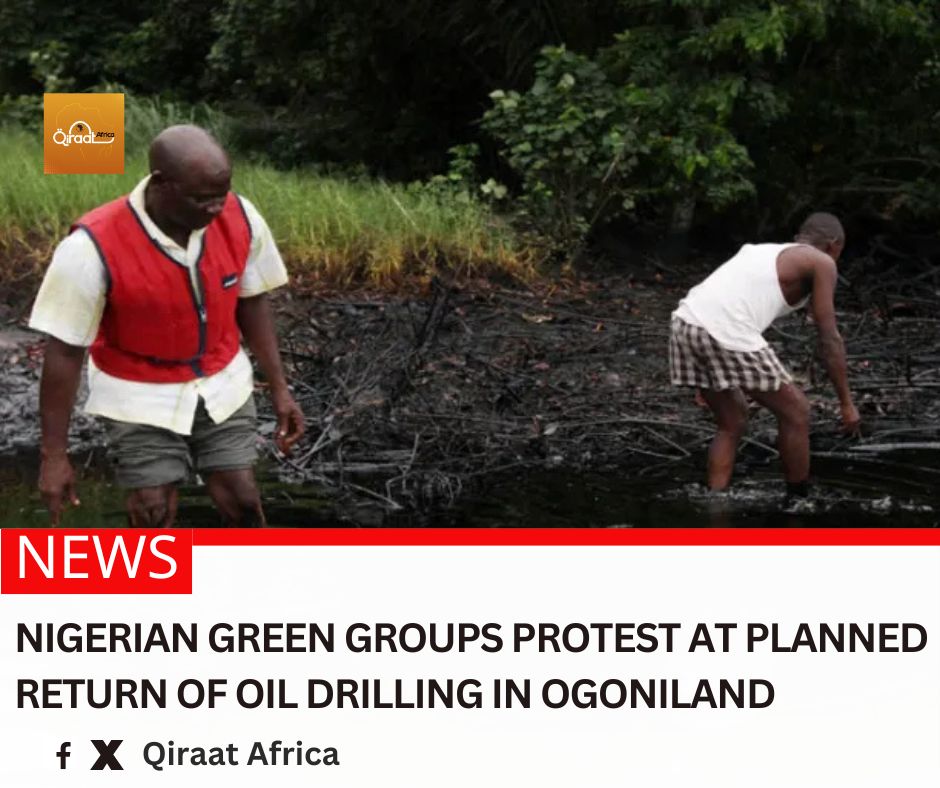 africanqiraat's tweet image. Nigerian #environmentalists on Tuesday condemned a government plan to resume #oil production in the restive #Ogoniland, demanding a halt until meaningful talks with local communities are completed.

Read More:
qiraatafrican.com/en/14956/niger…

#qiraatafrican #Nigeria #oilandgas #africa