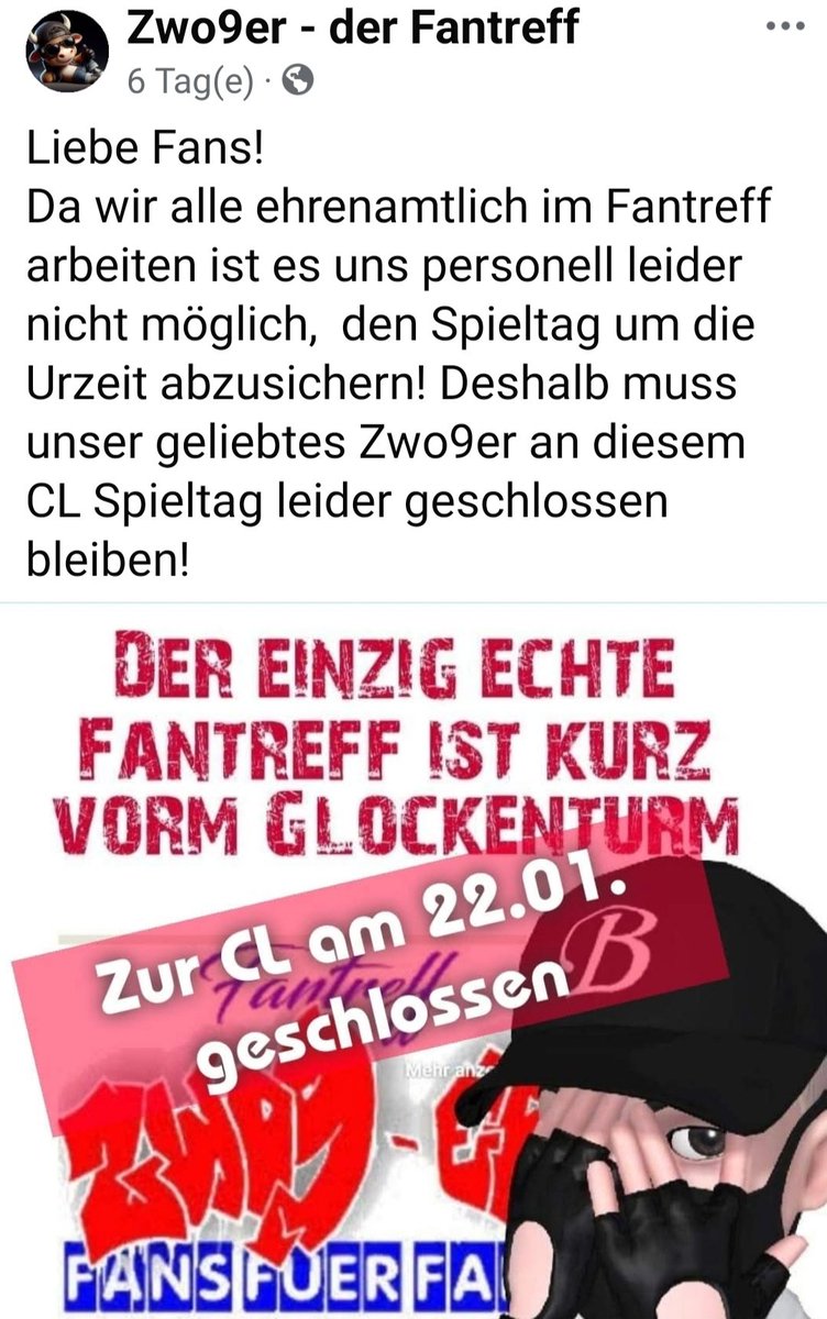 An unsere treuen Gäste und alle anderen natürlich auch. Denkt heute bitte daran.