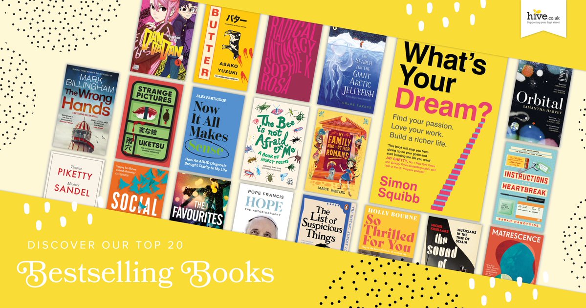 hivestores's tweet photo. What's Your Dream by @simonsquibb is this week's bestselling book! 🎉👏 Wishing all you dream chasers the best of luck!🤞

Looking for your next read? Explore the wide range of titles in the list below for inspiration! ✨

📈📚: https://t.co/UpKzRBvdt5
#bestsellers #BookTwitter https://t.co/Xza3lQNier