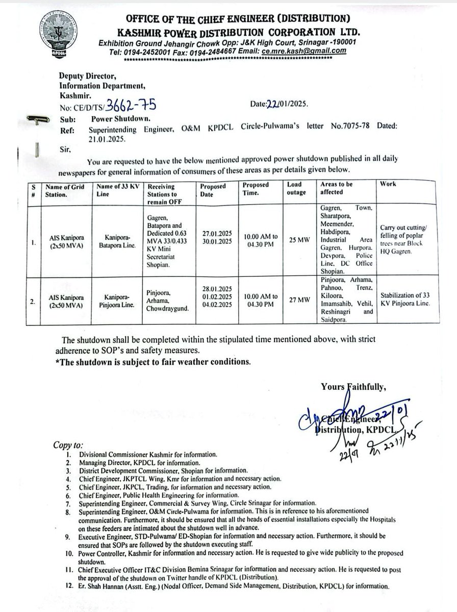 SE KPDCL Circle Pulwama_Official tweet media