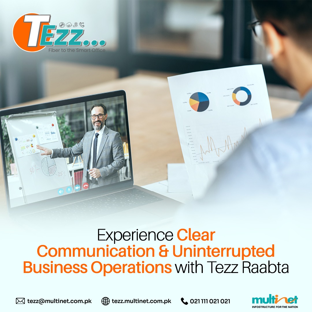 OfficialMPPL's tweet image. Tezz Raabta's advanced solutions ensure every conversation counts, keeping your business connected without interruptions.

UAN: (021) 111-021-021
Website: tezz.multinet.com.pk
Email: tezz@multinet.com.pk

#Startups #SmallOffice #Tezz #Multinet #Karachi #Lahore #Islamabad