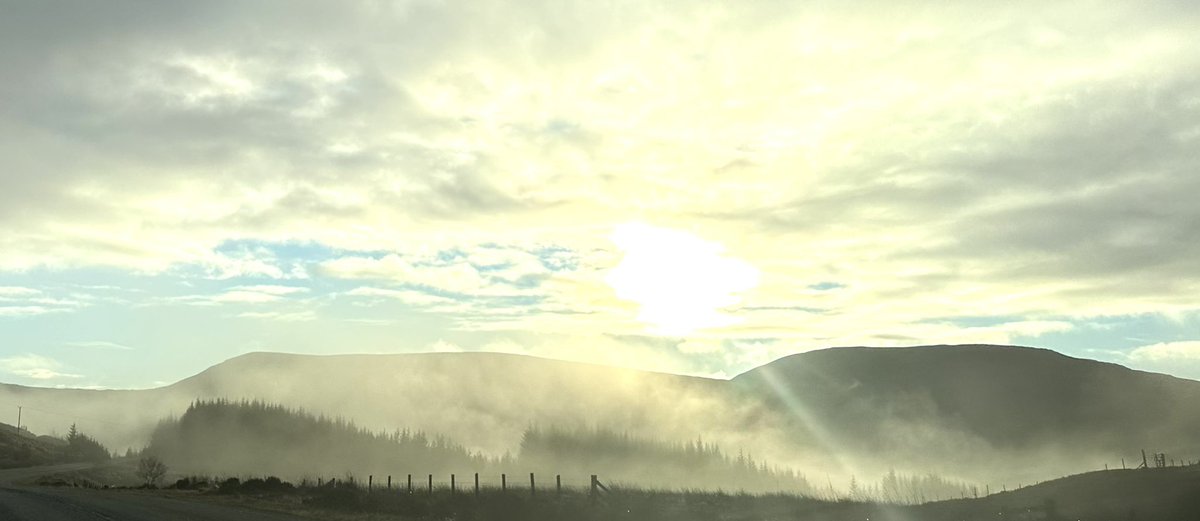 SkylarkArtist's tweet photo. Mist rising along the way to Dingwall…
#Scotchmist  #misty #road #ScottishHighlands 
⛰️🌫️⛰️ https://t.co/S6YrscWKRs