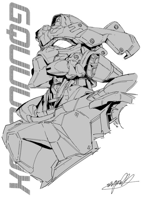 ジークアクスらくがき。細部は資料が無いので妄想 