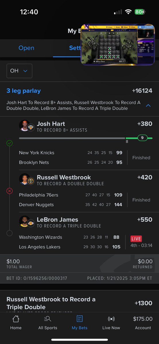 garrettrustyt's tweet photo. @RioStaysTrue @FDSportsbook come on fella’s, clear assist on the play above that needs corrected in the books. these bets are all green https://t.co/YhRljpgV7Q