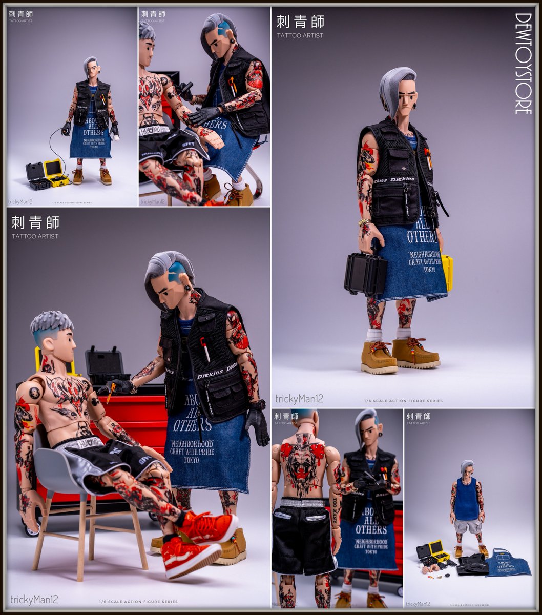 DewToyStore's tweet photo. ⭐️ <𝙇𝙤𝙬 𝙋𝙧𝙞𝙘𝙚 𝙂𝙪𝙖𝙧𝙖𝙣𝙩𝙚𝙚> [𝗣𝗿𝗲-𝗼𝗿𝗱𝗲𝗿] Trickyman12 1/6 Scale Action Figure - Tattoo Artist⭐️

🔷 𝗢𝗿𝗱𝗲𝗿 𝗵𝗲𝗿𝗲:
https://t.co/SE9Kalzj7S

#ohmyprimus #dewtoystore #actionfigure #trickyman12 #tattooartist https://t.co/HMbENRmsXL