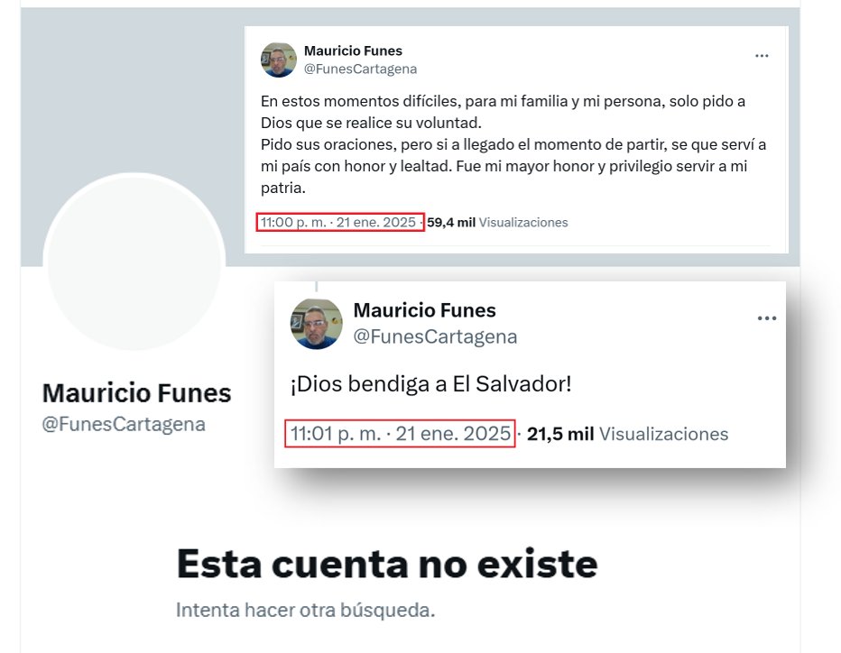 ChristianDiffer's tweet photo. La cuenta de @funescartagena ha sido eliminada, luego de postear, una especie de despedida, supuestamente de Mauricio Funes: https://t.co/llR1rXING7