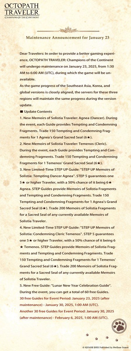 OCTOPATH TRAVELER: CotC tweet media