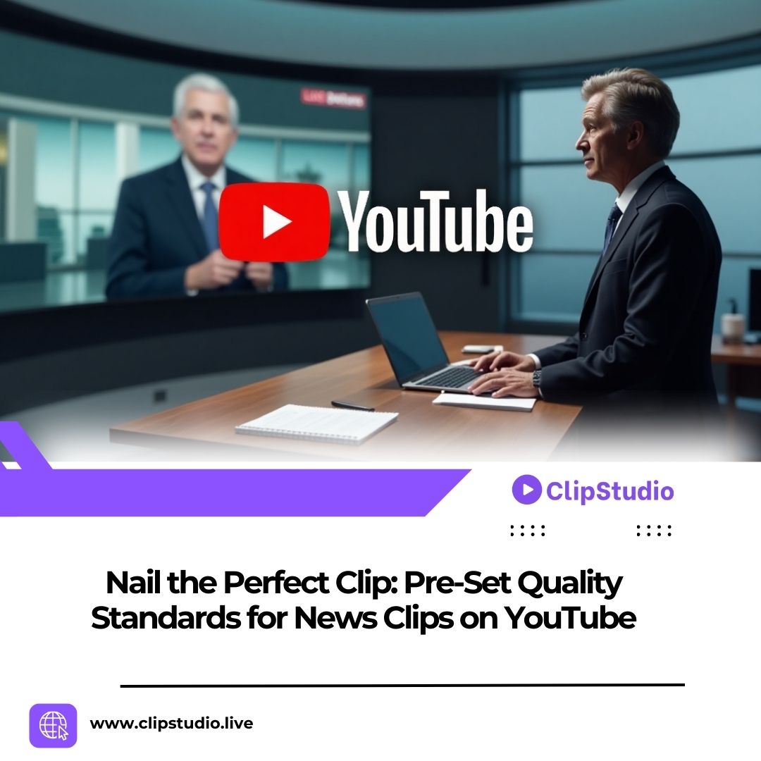 Clipstudiolive's tweet photo. Nail the Perfect Clip: Pre-Set Quality Standards for News Clips on YouTube

In news channel , quality is non-negotiable—every second counts! ⏱️

#LiveNews #YouTubeQuality #ClipStudio #DigitalNews #Automation #NewsOptimization https://t.co/RHS5firF3p