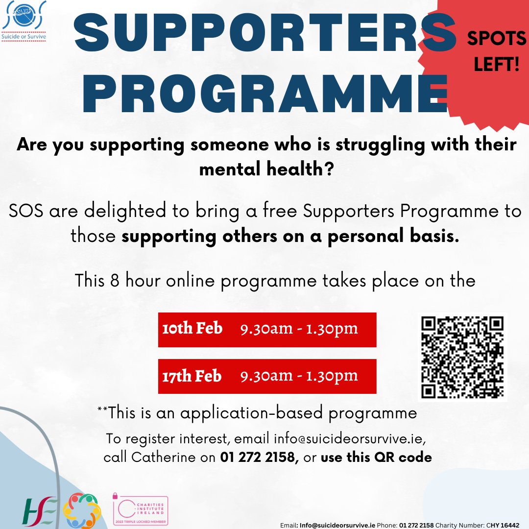 There are still a few spots left for our Community Supporters Programme in February! 
Register interest here: ow.ly/zJL950UKePQ