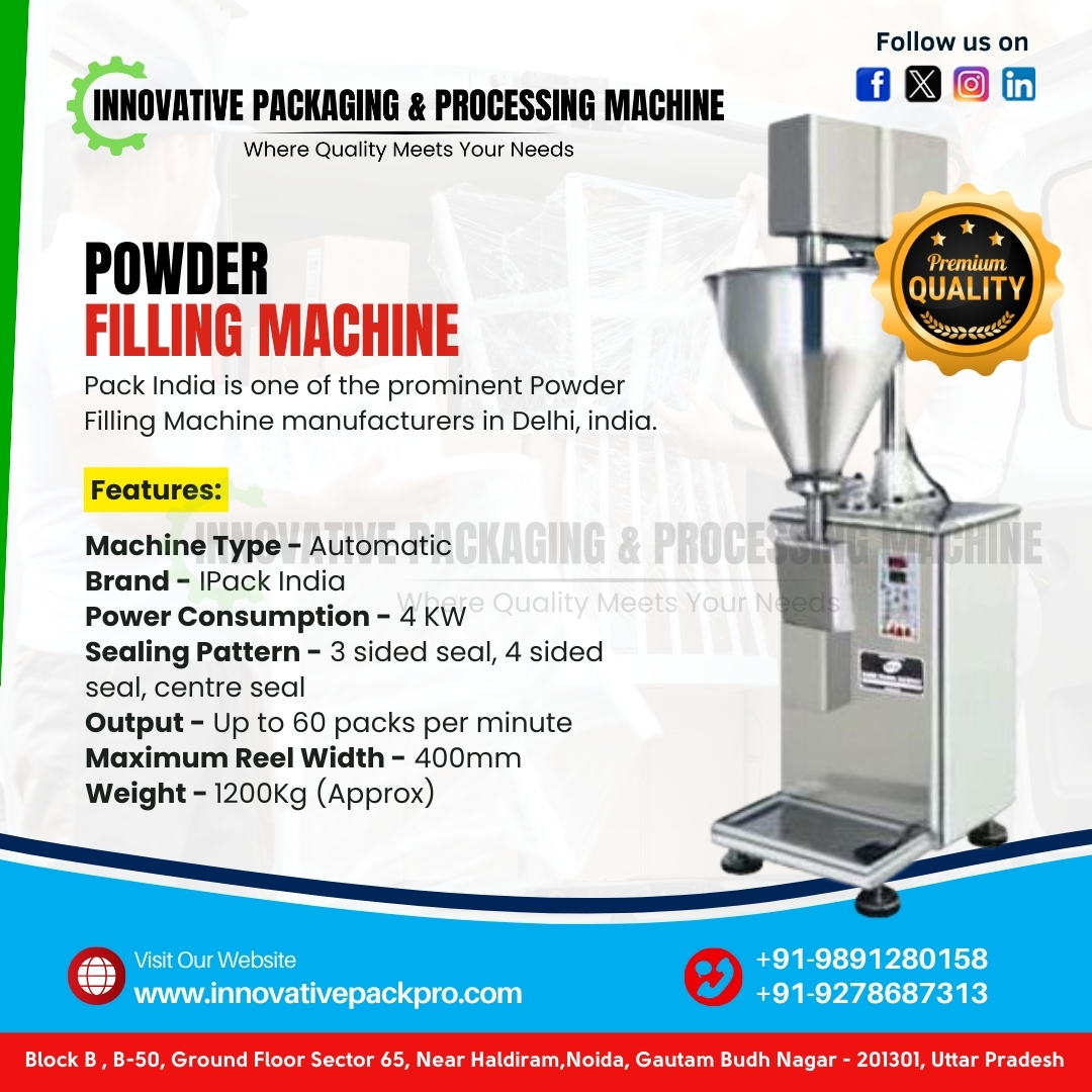 INNOVATIVE17921's tweet photo. Innovative Packaging &amp; Processing Machine specializes in high-performance Power Filling Machines in Noida.
Call Now:- 91-9891280158 +91-9278687313
Visit Now:- https://t.co/pbbHv3kc97
#InnovativePackaging #PowerFillingMachine #PackagingSolutions #ProcessingMachine #Efficiency https://t.co/KuCVyFNfeQ