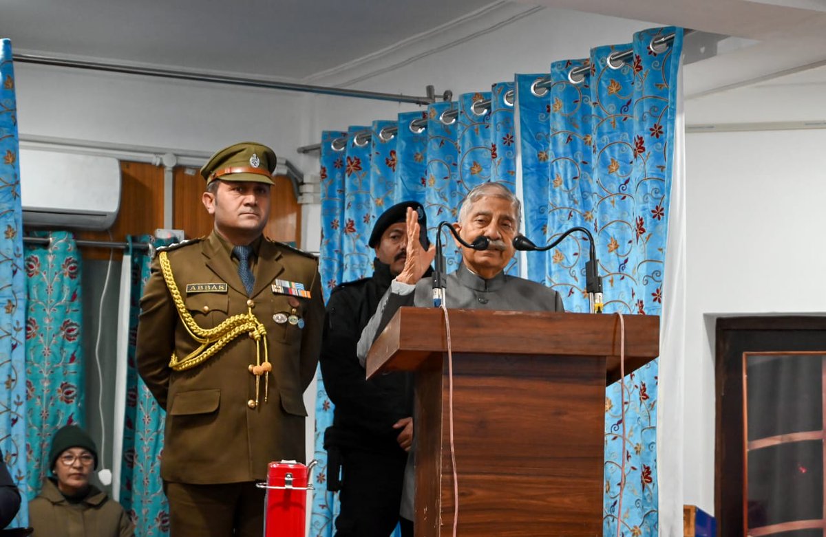 lg_ladakh's tweet photo. HLG, Brig (Dr) BD Mishra (Retd) and First Lady, Smt. Neelam Mishra attended a function at TFC, #Kargil to celebrate the #FoundationDay of #Manipur #Meghalaya and #Tripura.
The HLG lauded the Prime Minister’s initiative to celebrate State/UT #FoundationDays across India, https://t.co/TVuDoDKEH8