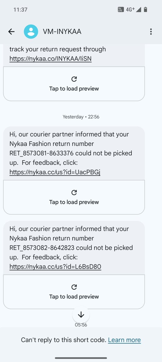 r11_ash's tweet photo. Receiving msgs for failed delivery. Person not coming fr pickup. Not picking calls. @MyNykaa @nykaafashion #courier @shadowfax_in #fashion #Indian #Online #shoppingqueen #beauty #Trending #trendy #shipping #Makeup #nykaa #delivery https://t.co/HTB2CHsLXf