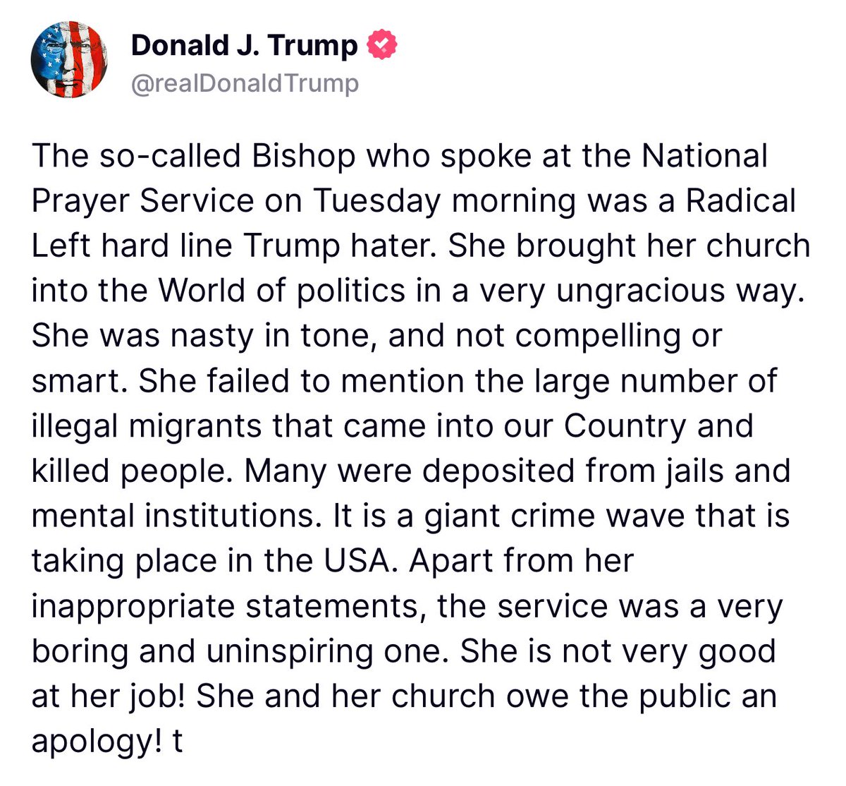 MAGAVoice's tweet photo. BREAKING 🚨 Donald Trump just exposed the so called “Bishop” who is very Radical and Woke 👏 

THIS IS TRUMP AT HIS BEST 🔥 https://t.co/VxB8O4z5nm