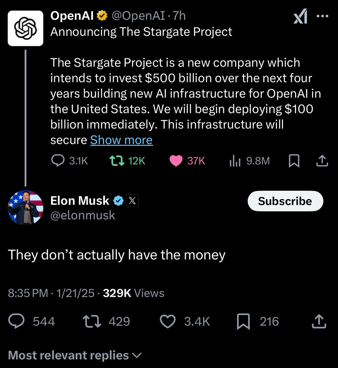 Oh wow this competition will get wilder each month in the AI race

E.M. or Sam?…