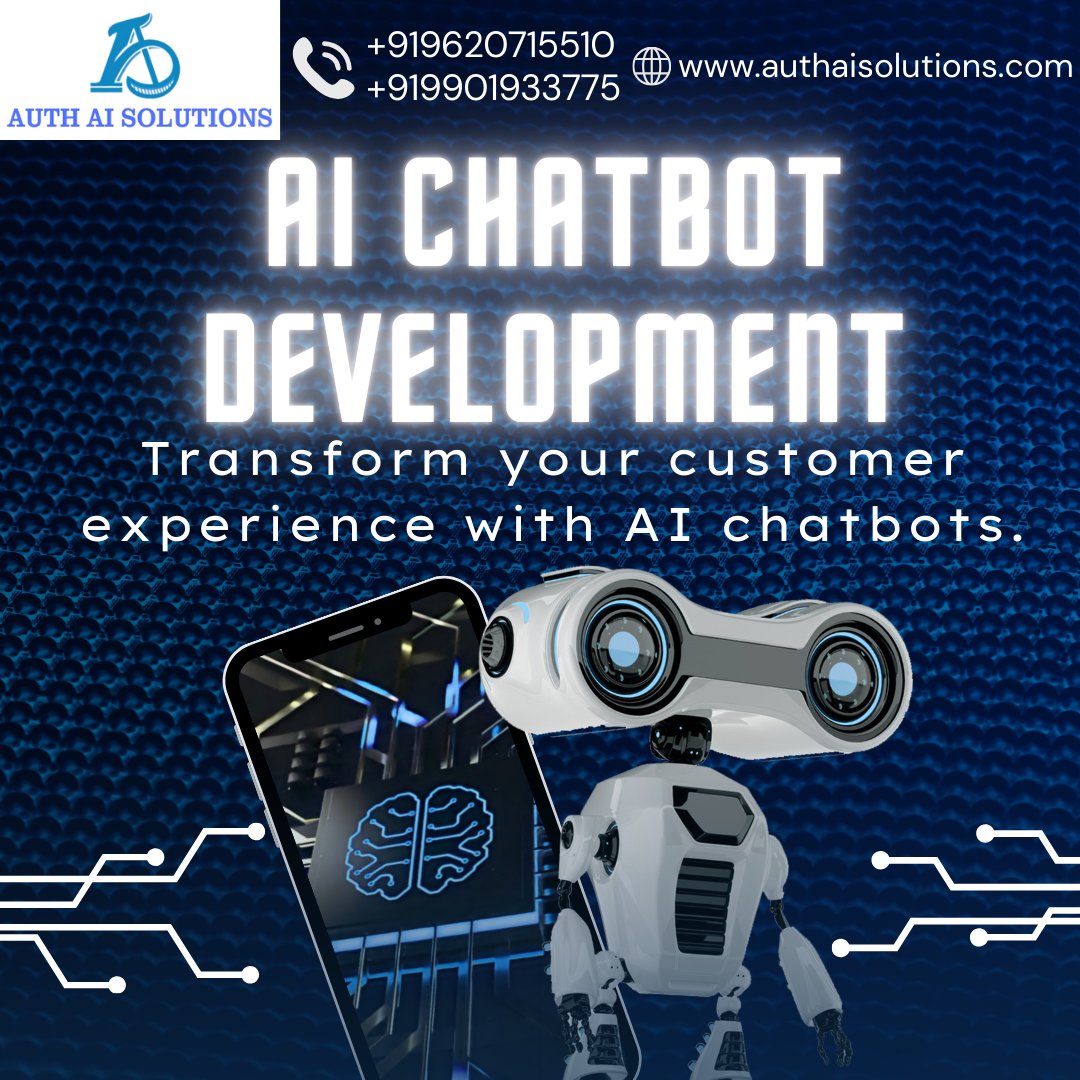 authaisolutions's tweet image. Transform Customer Experiences with AI &amp;amp; Chatbot Development
In today’s world, businesses need to stay ahead of customer expectations
At Auth AI Solutions, we specialize in AI &amp;amp; Chatbot development to help businesses automate, personalize, and elevate their customer interactions.