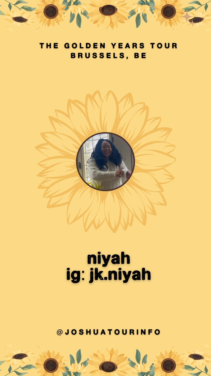 JoshuaTourInfo's tweet photo. Don’t forget to head over to our Instagram Stories (@JoshuaTourInfo) for an inside look at the Brussels show, courtesy of @itsseppee, Méloïse, and Niyah!🌻 

#TheGoldenYearsTour 
#TheGoldenYearsTourBrussels https://t.co/mBoOPyQQxn