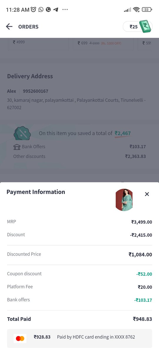 alvaialex's tweet photo. @myntra really felt bad with the purchase from Myntra. 
I paid 948.83 for one of the items after all the discount but due to the size issue I'm trying to return the item they will give only 566.89 as refund.
@MyntraSupport @myntra_engg @MFIbyMyntra
@Myntra_CC @amazonIN @Flipkart https://t.co/OZUQgX7Oc9
