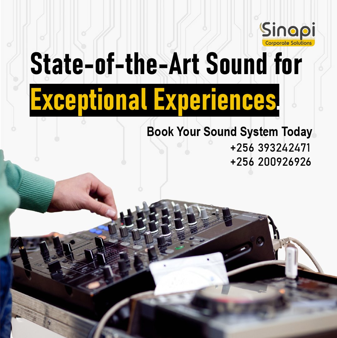 Sinapicorporate's tweet photo. Great sound isn’t a luxury—it’s a necessity for unforgettable events. 

Let Sinapi Corporate Solutions handle it for you. Clear, powerful, and reliable sound systems for every occasion! 

 #EventsMadePerfect #SinapiSolutions https://t.co/0pSBcR3CNr
