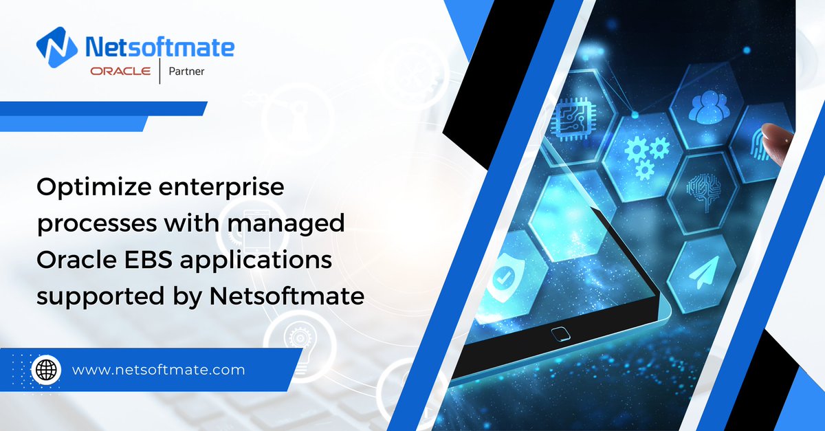 Netsoftmate's tweet photo. Oracle EBS management made easy by @Netsoftmate. We handle the complexities.
Content source: https://t.co/Pt1wvhI81c
#OracleEBS #TechSupport #Netsoftmate #BusinessSolutions #StreamlinedSupport https://t.co/KPS8Um0XT6
