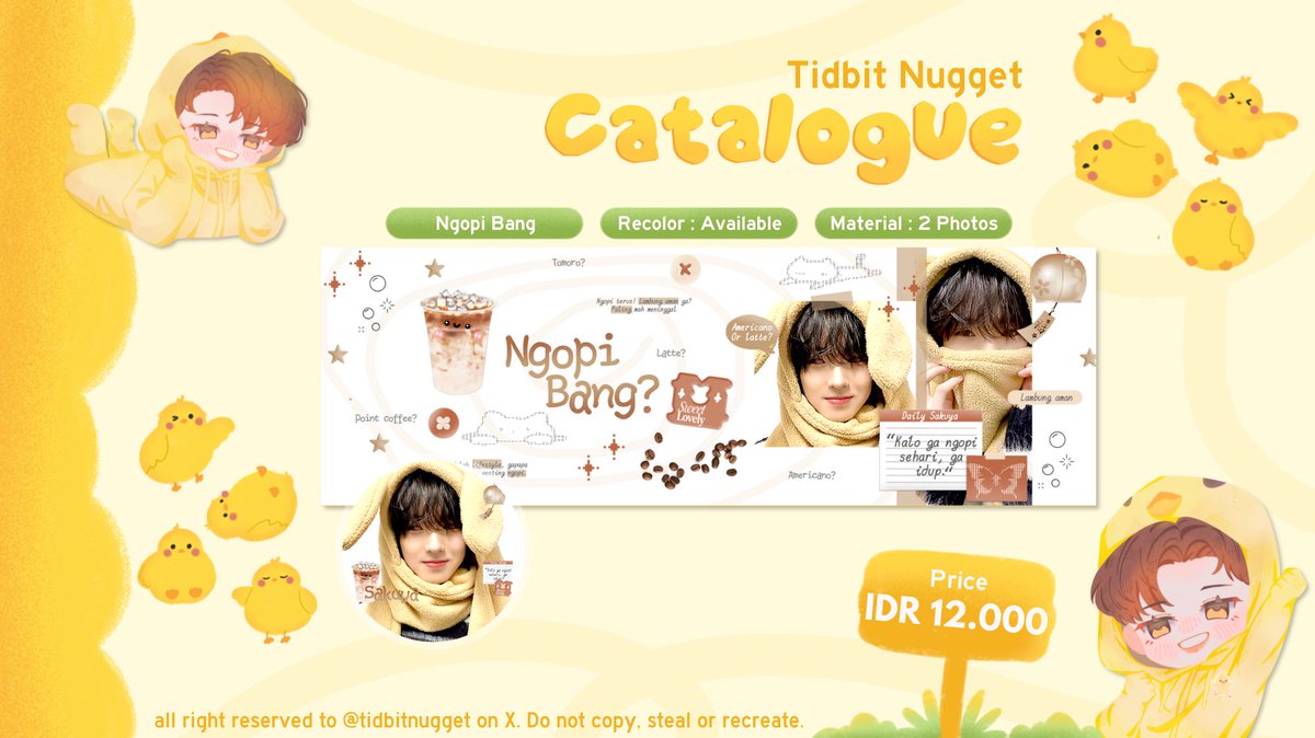 tidbitnugget's tweet photo. Help repost please? Thank you!

Hai aku OPEN TITIPAN untuk katalogue layout di bawah ini dengan prici yang tertera yaa. Cek Alt untuk liat TNC

Cukup reply foto + copal (jika mau recolor) + nama dan code layout

#zonaba #zonauang https://t.co/6qOirb6u6V