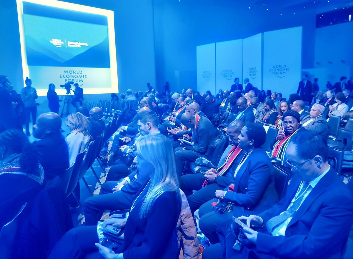 UJ_TRCTI's tweet photo. President Ramaphosa addresses the WEF Forum in Davos highlighting the thematic focus of SA's G20 presidency, on using innovation and human ingenuity for solidarity, inequality and sustainable development. Well aligned with the Chair's programme of work #innovation4development https://t.co/kRiIb5crkM