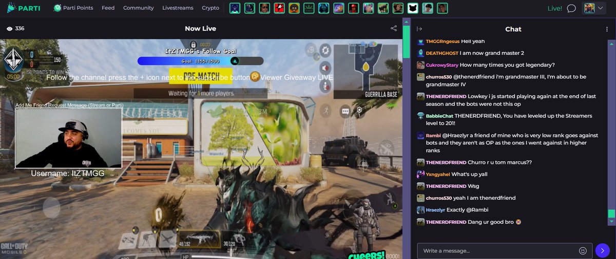 dF_Founder's tweet photo. Thanks for joining us for an incredible stream! We had a great time engaging with the @PlayCODMobile community, battling through rank matches, and tackling clan challenges. 

The excitement continues with some awesome tournaments & giveaways on the horizon for our amazing community. Stay tuned to @JoinTheParti for more thrilling content; we have something special in store. Don't miss out - be part of our next adventure filled with surprises!