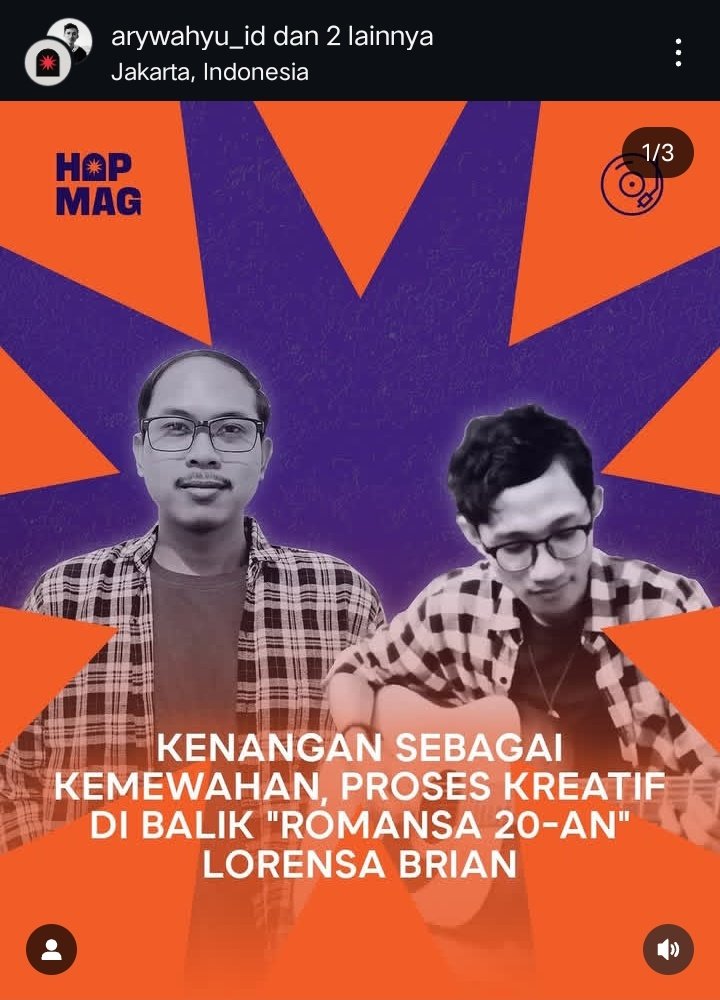 lorensabrian's tweet photo. Terima kasih kepada kawan-kawan media yang hingga hari ini terus membahas lagu "Romansa 20-an". 😊✨❤

#Romansa20an #HappyAry #LorensaBrian #Music #NewSong https://t.co/YE9M5jV1rR