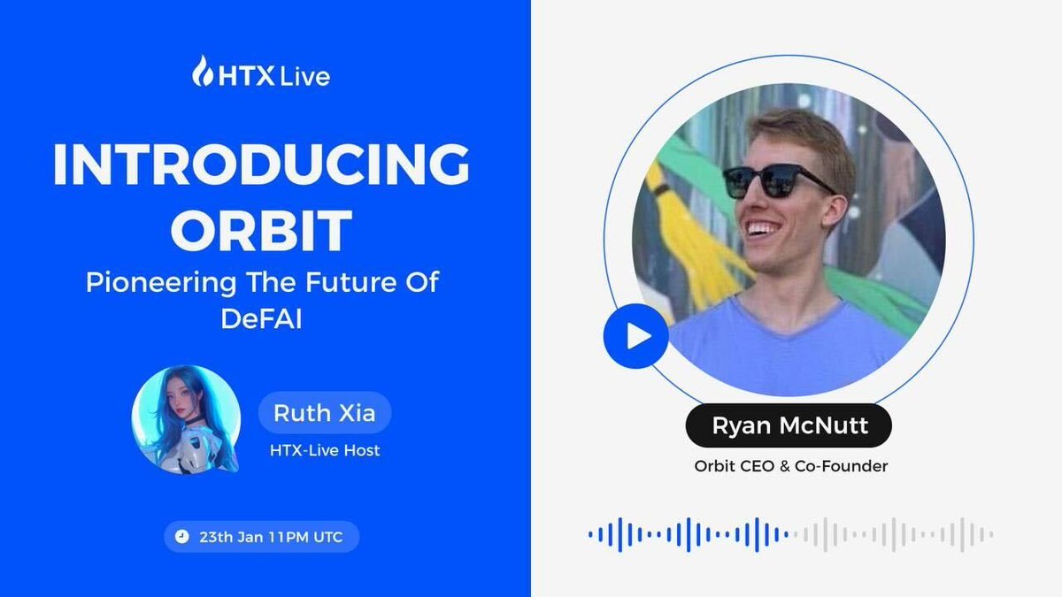 🚀 Ready to explore #DeFi’s future? 🌍
Join #HTX Live x <a href="/orbitcryptoai/">Orbit</a>! 

✅ Follow <a href="/HTXCommunity/">HTX Community</a> <a href="/HTX_Live/">HTX-Live</a> 
🔁 RT+ tag 3

💥 USDT #airdrops during the AMA👇
htx.com/en-us/live/det…