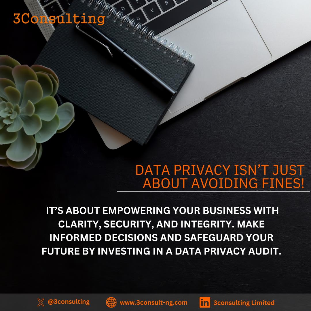 3consultingLtd's tweet photo. Your data deserves the best. Let’s make it secure, compliant, and a source of pride for your organization. Start your audit journey with 3Consulting today!
#Dataprivacy #Audit #Dataprotect #Compliance #Smartbusiness https://t.co/oChHw0eHoH