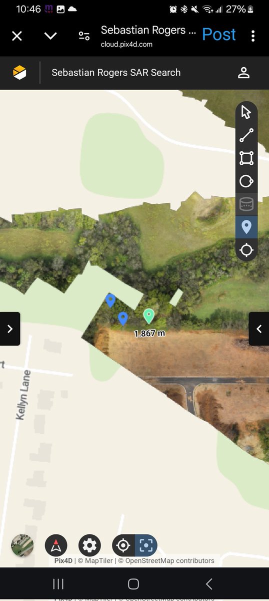 IzzyZombieGamez's tweet photo. @SF_investigates Looks like a grid pattern, like a grated drainage, that doesn't match the natural landscape. Are there possible drainage covers in this area? https://t.co/l9sDVPiGiA