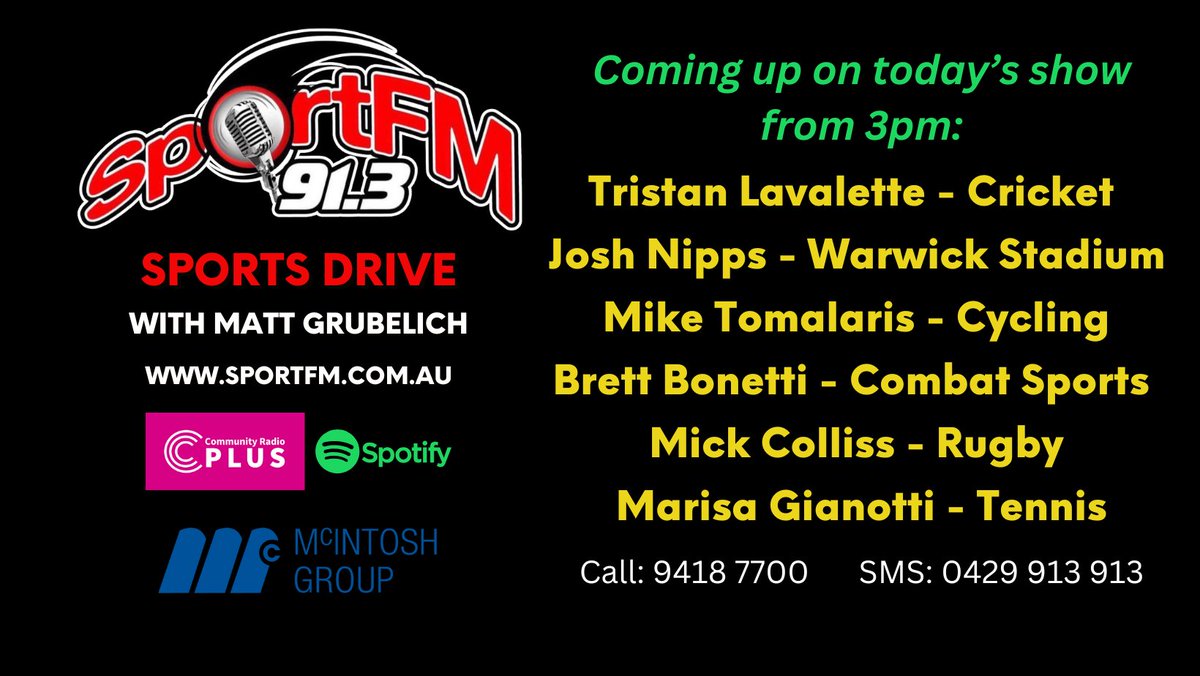 Coming up on #SportsDrive today: