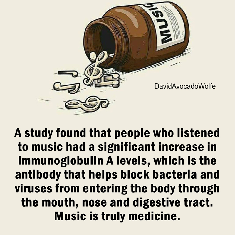 OrganicLiveFood's tweet photo. Music is Medicine; When you listen to #music, your #heart rate can be influenced by the tempo and rhythm of the music, causing it to synchronize with the beat, which is why calming music with a slower tempo can help reduce #stress and anxiety by lowering your heart rate