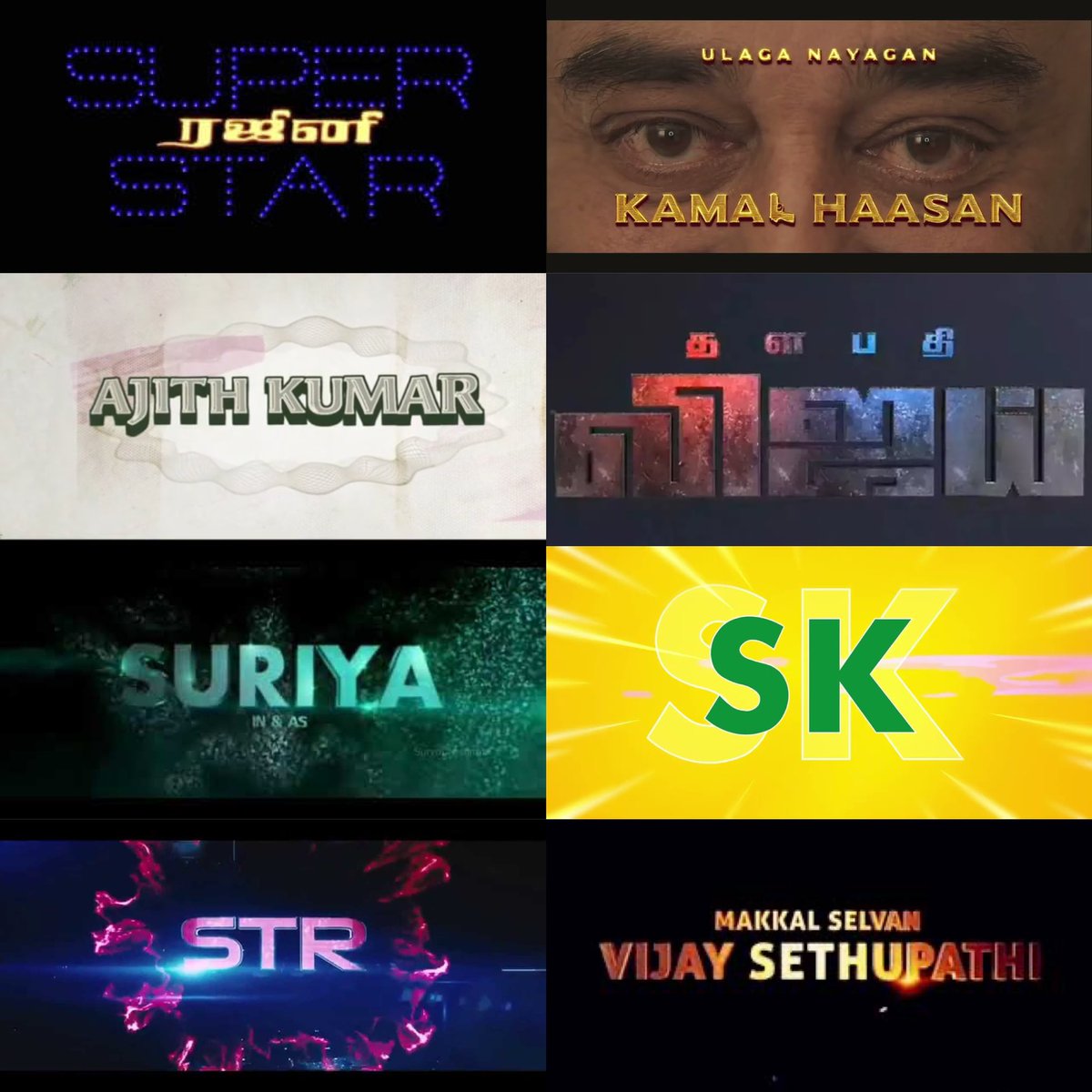 _MovieTamil's tweet photo. Best Title Card ♦️ 

Choose 3 https://t.co/NUtzO2VNRg
