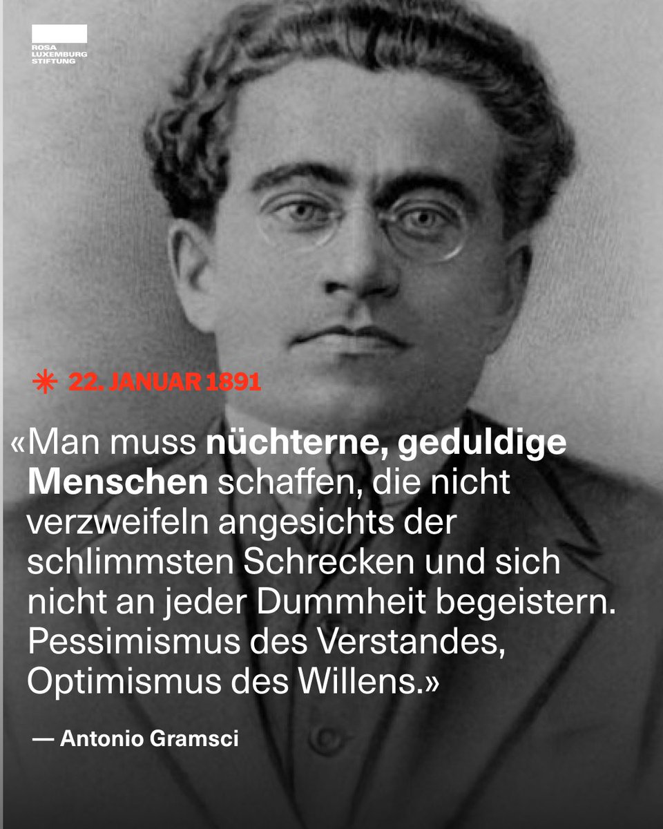 Heute hat der italienische Philosoph und Kommunist Antonio #Gramsci Geburtstag. 

#AnDiesemTag 🧵
