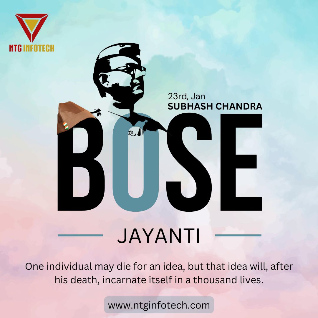 NtgInfotech's tweet photo. Today, we pay tribute to Netaji Subhash Chandra Bose, the fearless leader who envisioned a free and united India.
 Freedom is not given, it is taken. 
#NetajiJayanti2025 #JaiHind #AzadHindFauj #IndianFreedomFighters #NetajiForever #NTGInfotech https://t.co/LbyQRZ06LH