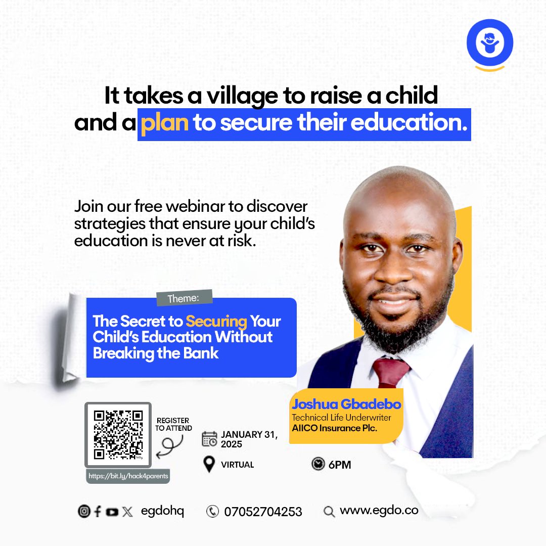 lifebetahq's tweet photo. Join us for a free webinar this Friday, January 31, 2025, at 6 PM, where we’ll share practical strategies to ensure your child’s education is never at risk.

Don’t miss out—secure your spot today.
Register now using this link: https://t.co/IXkD0f0wUq

#EdGoWebinar #EdGo https://t.co/DfXN4MKEko