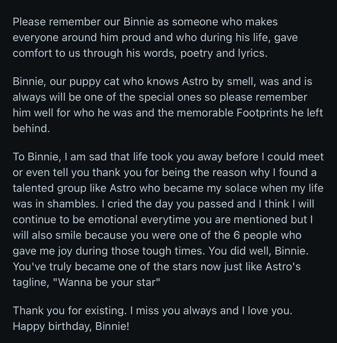 aroharoxy's tweet photo. I found this story on reddit and it made me feel so emotional so I’m sharing it here for others to read it too because it’s just wow. 

“please remember him as the moon. the one that is always there even if he gets partially covered as the world continues to spin” made me cry :( https://t.co/kpUvqWBNuW