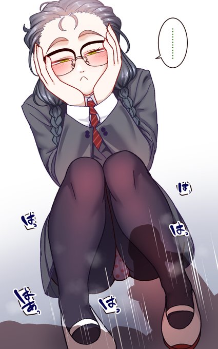 CG集作業進捗。じーっと見てるトマリさん。 