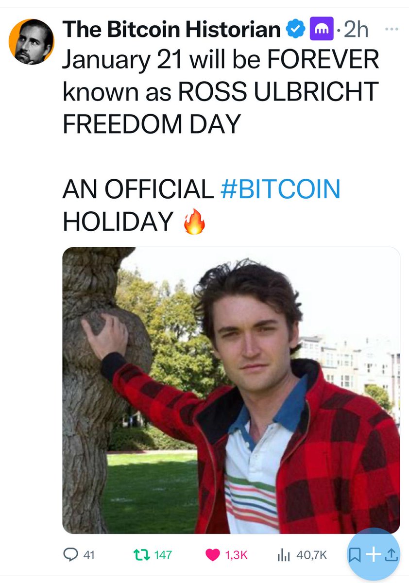 Reminder: Heute um 18:30 Bitcoin-Stammtisch im Ghf Bierstindl in Innsbruck.
Vortrag gibt`s heute keinen - heute wird gefeiert:
ROSS ULBRICHT FREEDOM DAY