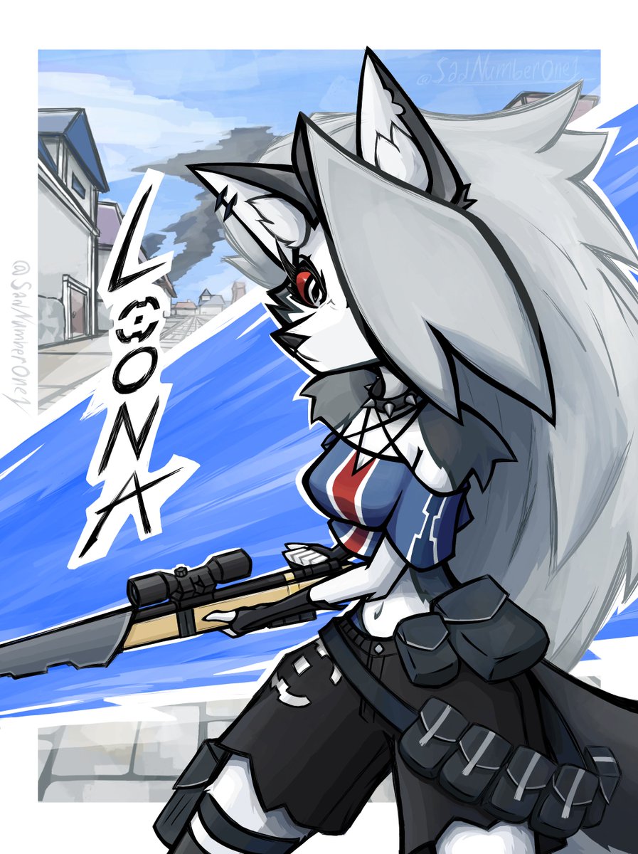 SadNumberOne1's tweet photo. This took me way too long to render, but have another sniper Loona #HelluvaBoss #HelluvaBossLoona #Loona #ValkyriaChronicles https://t.co/oaP78cl5lj