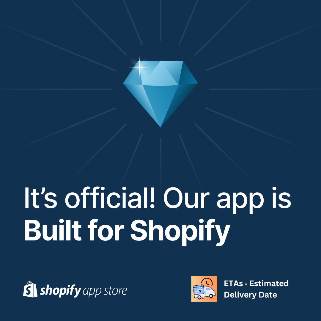 SetuBridgeApps's tweet image. We’re thrilled to announce that our Estimated Delivery Date app is now officially tagged as Built for Shopify, a mark of quality and reliability trusted by thousands of store owners. 🎉 apps.shopify.com/estimated-deli… #shopifyapp