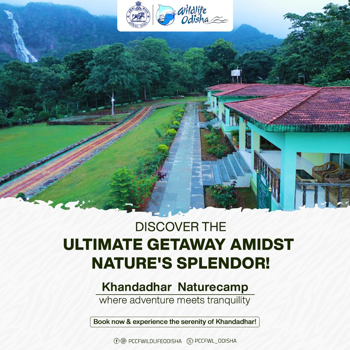 Uncover Odisha's natural splendor at #KhandadharNatureCamp!The waterfall, originating from the Khandadhar hills, is a popular eco-tourist attraction near Ladapani, 80 km from Rourkela, and 160 km from Sundargarh. Explore the 668-step trek to the breathtaking waterfall.
