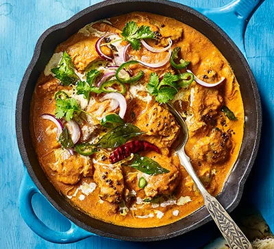 CorpusKV's tweet photo. Today's word of Indian origin commonly used in English is so wholesome that we aren't pairing it with any other word, although it does pair well with Naan!

Yes, you guessed right...we are talking about Curry!

Where does the word come from? What does it mean?

Read on👇

The English word "curry" is derived indirectly from some combination of Dravidian words, meaning 'sauce' or 'relish for rice', such as the Tamil kaṟi  'black' or 'burned' and hence spiced food, Malayalam kari  'hot condiments; meat and vegetables' and other local languages. Many dishes that would be described as curries in English are found in the native cuisines of countries in South East Asia and East Asia.

But here's some first hand experience of this native cuisine......I can tell you that no one at "home" ever uses the term as the name of the dish that curry is used to describe. The dishes are known by the specific names of the meats or vegetables that are used to make them, rather than the generic term curry. This personal example hopefully is proof that this article isn't AI generated. AI has done a lot of things, and will do lots more, but the day it can digest a curry I think it will be a signal that we have achieved singularity.

But back to what is a curry....it is a dish with a sauce or gravy seasoned with spices, mainly derived from the interchange of Indian cuisine with European taste in food, starting with the Portuguese, followed by the Dutch and British, and then thoroughly internationalised.

Archaeological evidence from early civilisations on the Indian subcontinent have shown ingredients such as cumin, tamarind, mustard, fennel, garlic, ginger and turmeric among others. Black pepper is native to this part of the world and has been known to Indian cooking since 2000 BCE. Sauces in India pre-Columbus could contain black pepper or long pepper to provide a little heat, but not chilli. So they were not spicy hot by modern standards.

With the establishment of a Portuguese trading centre in Goa in 1510, chilli peppers, potatoes and tomatoes were introduced in India as a result of the exchange with the new world of the Americas. It has been suggested that the Portuguese adapted words from the local languages they encountered in India. This adoption eventually resulted in curry's modern meaning of a dish, often spiced, in a sauce or gravy.

Curry was introduced to English cuisine from Anglo-Indian cooking in the 17th century, as spicy sauces were added to plain boiled and cooked meats. Its first appearance in its anglicised form was in 1747 in a book named The Art of Cookery Made Plain and Easy. Curry was first served in coffee houses in Britain from 1809. In the 19th century, curry spread to the Caribbean and to Japan, and from there to Chinese people, starting in Singapore. Further migration and globalisation made curry a fully international dish with regional specialties across the world.

So what's your favourite curry? How do you like to eat it?

And if you enjoy curry with your friends, please will you share this post with them......I think they will find it tasty!

Photo credit: BBC