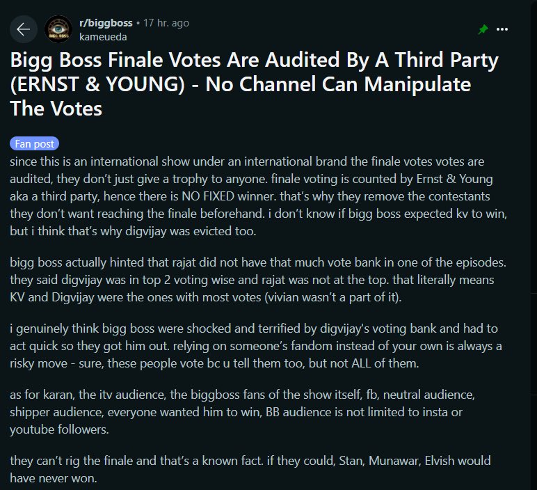 sanketchicku's tweet photo. Seeing #VivianDsena and #RajatDalal fans crying about vote manipulation. FYI, votes are calculated by a 3rd party.If you’re so sure, why not file an RTI and challenge the decision? Insta likes and views don’t matter.He won fair and square.MOVEON
#KaranveerMehra𓃵 #BigBoss18 #BB18 https://t.co/vGJdNGb27l