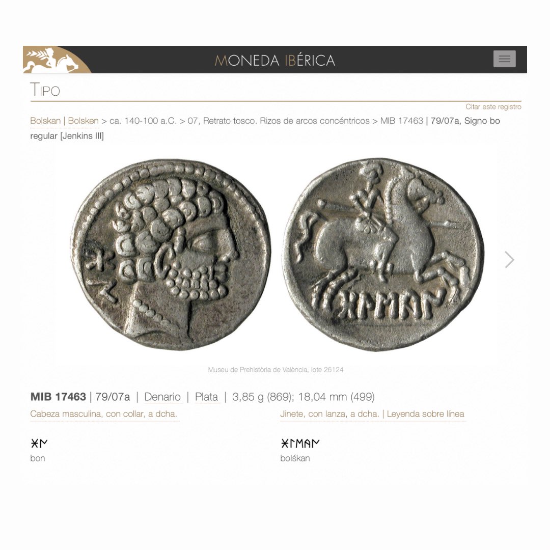 Museu de Prehistòria de València (@muprevalencia) on Twitter photo Estem d'enhorabona 🎉
🎖️ Fa uns dies, <a href="/ANSCoins/">American Numismatic Society</a> anunciava com a guanyador del Premi Collier de #Numismàtica Antiga a #MonedaIbèrica, projecte desenvolupat conjuntament pel #Mupreva i <a href="/ArqueologiaUV/">Dpt. Prehistòria, Arqueologia i Història Antiga UV</a>!
Si no el coneixeu, podeu donar-li una ullada ací 🔗 monedaiberica.org Estem d'enhorabona 🎉
🎖️ Fa uns dies, <a href="/ANSCoins/">American Numismatic Society</a> anunciava com a guanyador del Premi Collier de #Numismàtica Antiga a #MonedaIbèrica, projecte desenvolupat conjuntament pel #Mupreva i <a href="/ArqueologiaUV/">Dpt. Prehistòria, Arqueologia i Història Antiga UV</a>!
Si no el coneixeu, podeu donar-li una ullada ací 🔗 monedaiberica.org