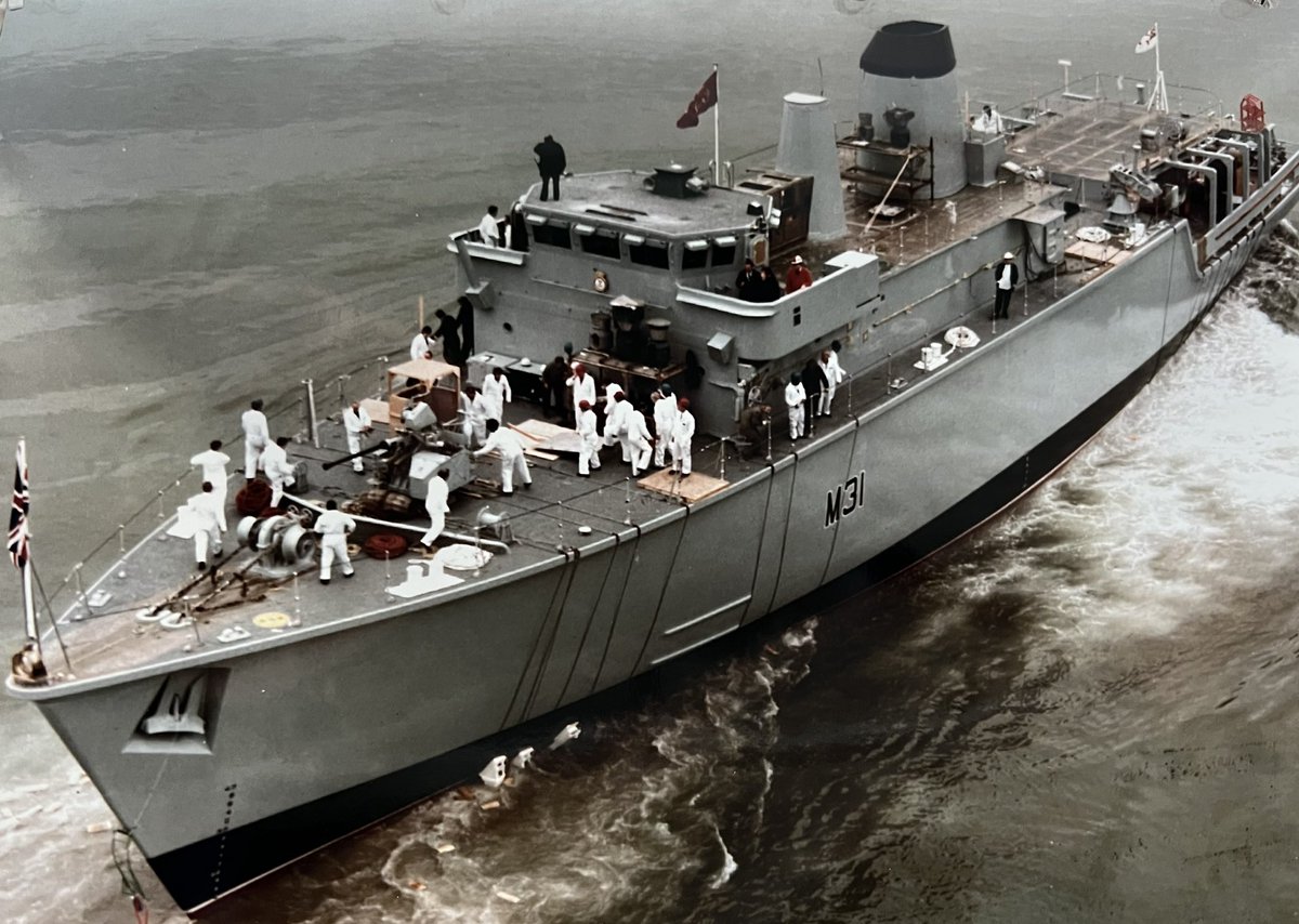 HMSCattistock's tweet photo. 44 years ago today the Ship was launched. Built by Vosper Thornycroft in Southampton, CATT and her sister Hunt Class minehunters are incredible examples of British engineering. Our GRP hull means the Ship has plenty of life left in her!
#Seapower #BritishShipbuilding https://t.co/TlGOpS2otU