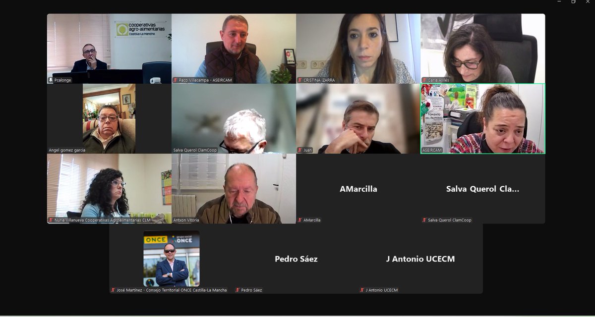 Hoy participamos en la primera #JuntaDirectiva online de <a href="/EconomSocialCLM/">Economía Social Castilla-La Mancha</a> en 2025 para seguir trabajando por la promoción ante la sociedad de los valores y principios generales de la #EconomiaSocial que nos caracterizan y, a la vez, nos diferencian de otras fórmulas empresariales