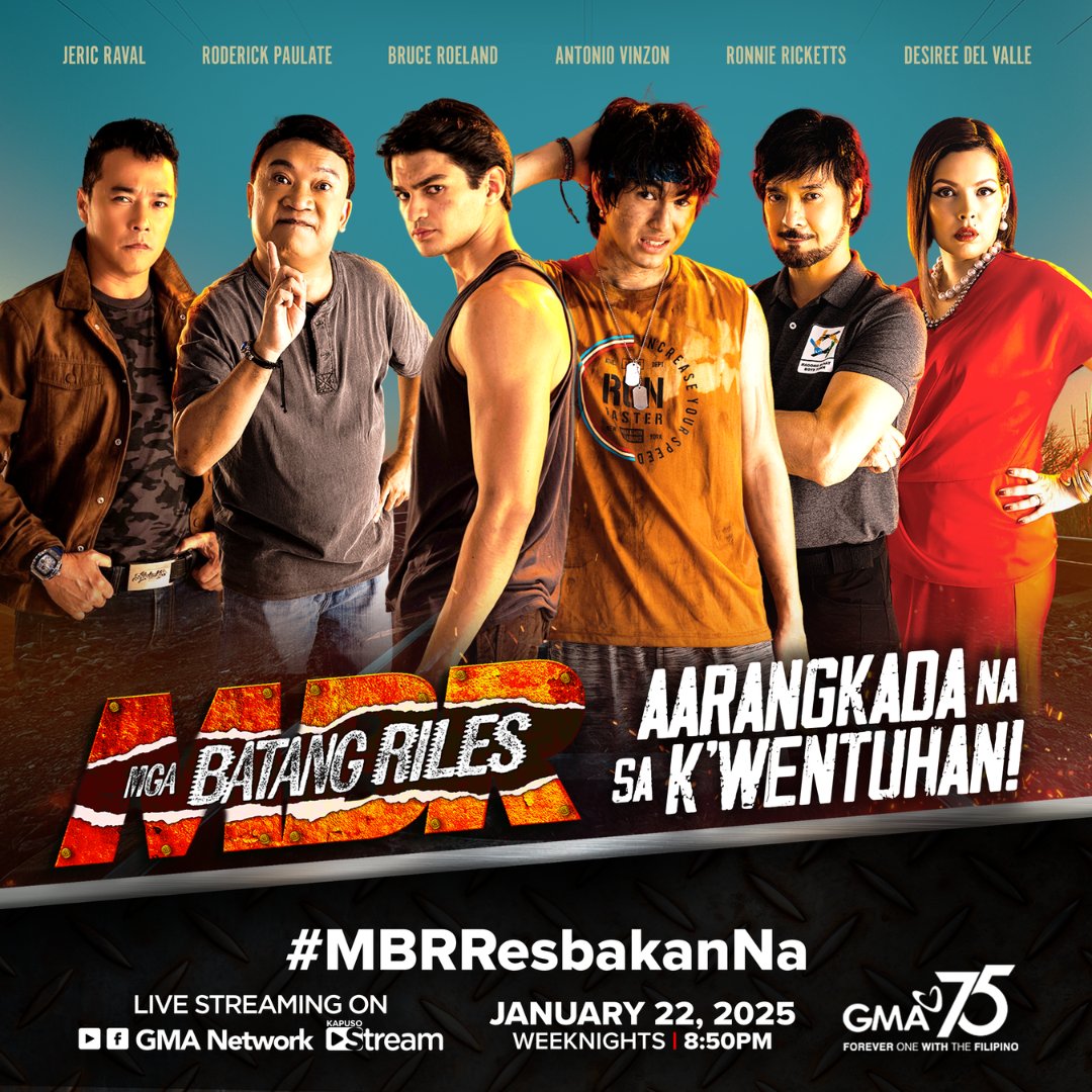 Masayang kuwentuhan na naman kasama ang #MgaBatangRiles cast! 🤩 

Samahan sina Bruce Roeland, Antonio Vinzon, Mr. Ronnie Ricketts, Roderick Paulate, Desiree del Valle, at Jeric Raval LIVE sa #KapusoStream mamayang 8:50 PM sa GMA Network Facebook at YouTube! 🤩