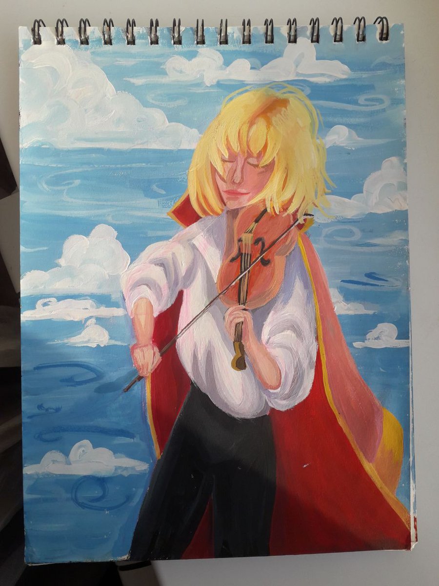 Yina_arts's tweet photo. 🎻 ☁️ #Howl #movingcastle #Ghibli #studioGhibli #traditionalart #УкрАртПідтримка #украрт https://t.co/yXkvOojMDu