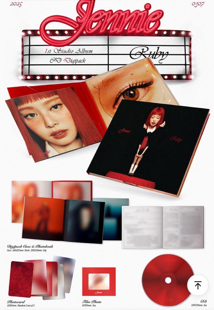 Daebaketicmark1's tweet photo. [OPEN PO]
JENNIE The 1st Studio Album [Ruby] (CD Digipack)

Rp 195.000 (est 100gr)
Dp Rp 100.000

-Digipack Case &amp; photobook : 24/1ea
-Photocard (random) : 2 out of 5
-Film Photo : 1ea
-CD : 1ea

📍Inc shipping+tax✅
📍Rilis tg 10 Maret 2025

#JENNIE #jennieruby #BLINKS https://t.co/eI32SKRTCx